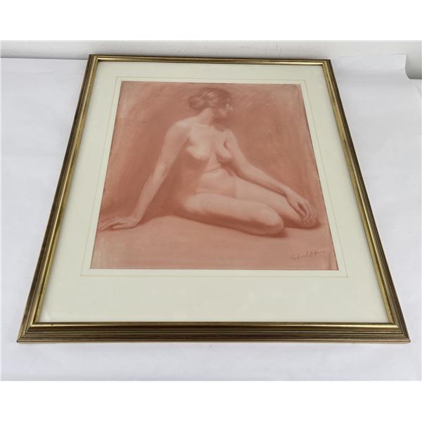 Frederick Kress Pastel Nude Drawing California