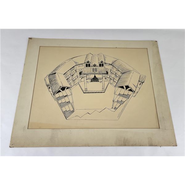 Pen and Ink Architectural Drawing