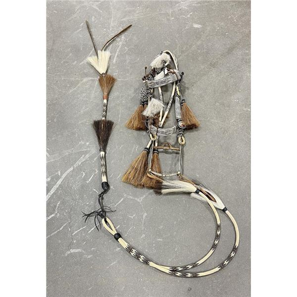 Deer Lodge Prison Horse Hair Headstall Reins