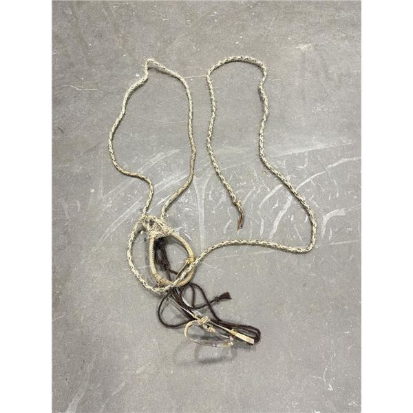 Braided Rawhide Horsehair Bosal and Reins
