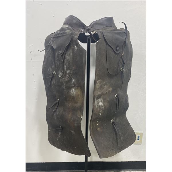 Antique Pair of Leather Cowboy Chaps Texas