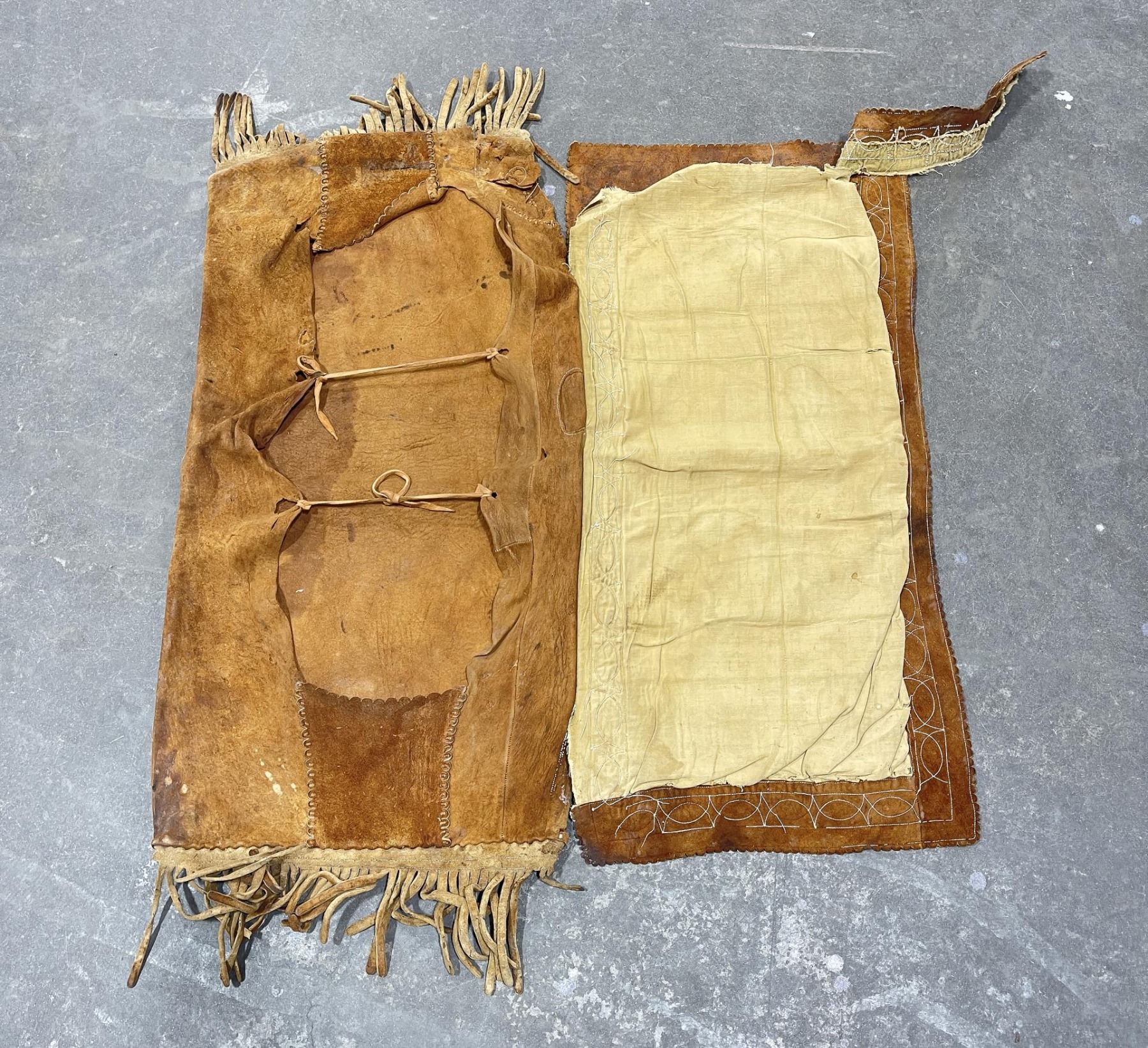 Antique Spanish Colonial Leather Saddle Bags