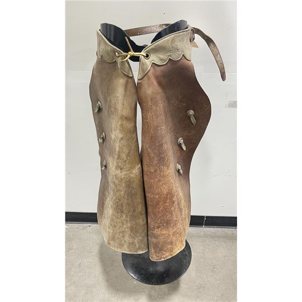 Antique Montana Leather Cowboy Chaps