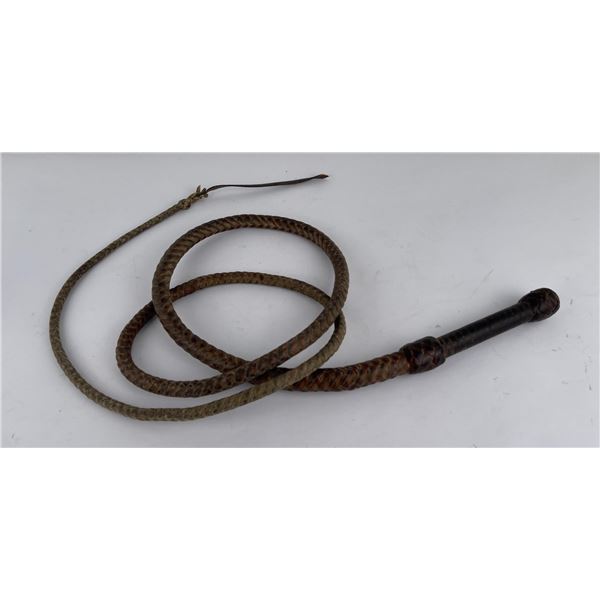 Antique Montana Leather Bullwhip