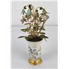 Image 2 : Cold Painted Bronze Flowers in Porcelain Vase