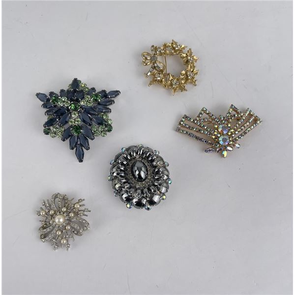 Rhinestone Costume Jewelry Brooches