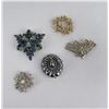 Image 1 : Rhinestone Costume Jewelry Brooches
