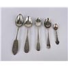 Image 1 : Group of Antique Coin Silver Spoon