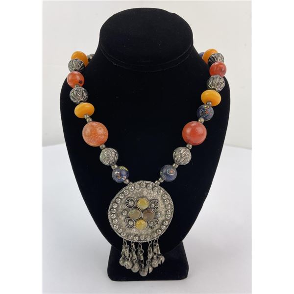 Tekke Turkoman Amber Bead Necklace