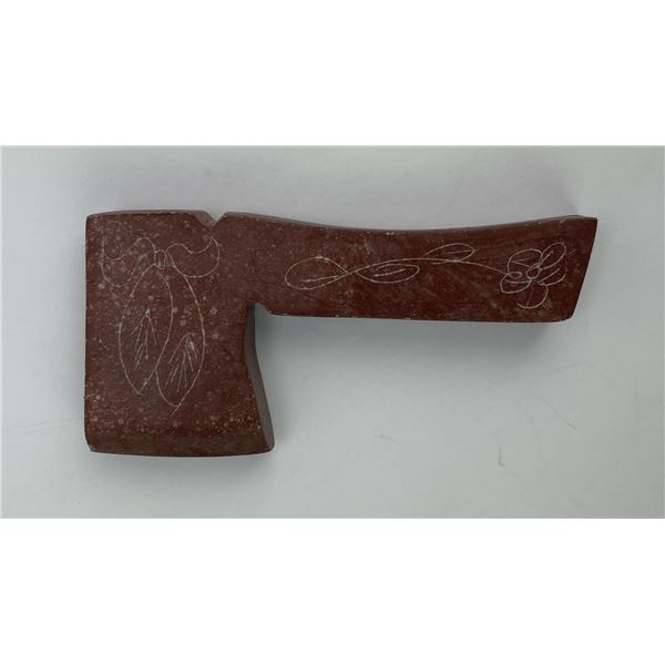 Pipestone Indian Carved Hatchet Tomahawk