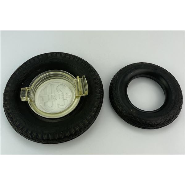 Pair of Antique Tire Ashtrays