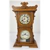 Image 1 : Antique Waterbury Double Dial Calendar Clock