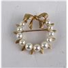 Image 1 : 14k Yellow Gold and Pearl Brooch