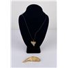 Image 1 : Ancient Cave Bear Tooth and Shark Tooth Necklace