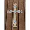 Image 1 : Navajo Sterling Silver Turquoise Cross Necklace