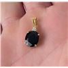 Image 1 : 14k Yellow Gold Sapphire Necklace Pendant