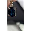 Image 3 : 14k Yellow Gold Sapphire Necklace Pendant