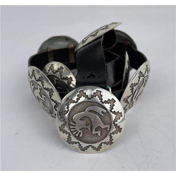 Navajo Sterling Silver Kokopelli Concho Belt
