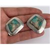 Image 2 : Navajo Sterling Silver Turquoise Earrings