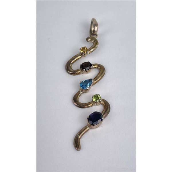 Sterling Silver Snake Necklace Pendant