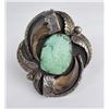 Image 1 : Navajo Sterling Turquoise Bear Claw Bracelet