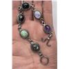 Image 1 : Semi Precious Stone Sterling Silver Link Bracelet