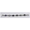 Image 4 : Semi Precious Stone Sterling Silver Link Bracelet