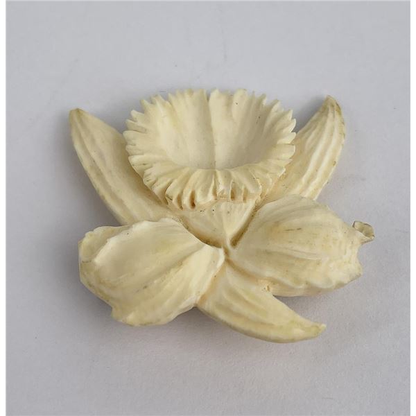 Northwest Coast Indian Carved Mammoth Brooch