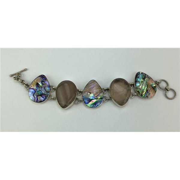 Abalone Sterling Silver Link Bracelet