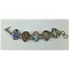 Image 1 : Abalone Sterling Silver Link Bracelet