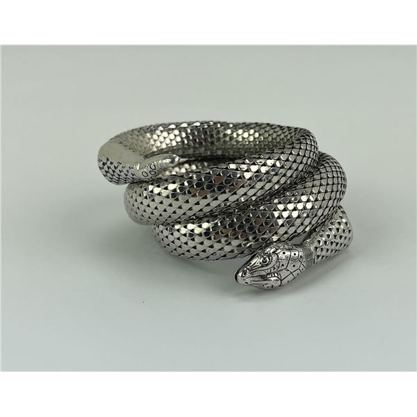 1960s Costume Jewelry Snake Coil Bracelet