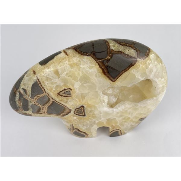 Zuni Septarian Nodule Bear Carving