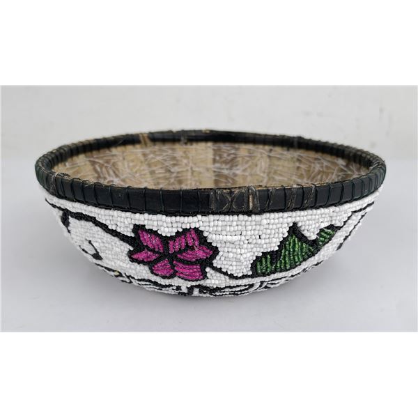 South Pacific Tribal Beaded Basket