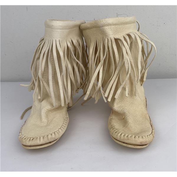 Indian Made Buckskin Leather Moccasins