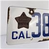 Image 2 : 1919 Porcelain California License Plate