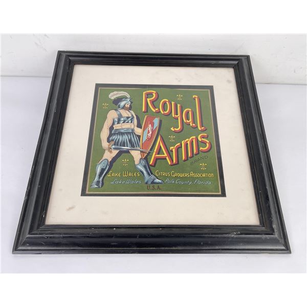 Royal Arms Brand Fruit Box Label