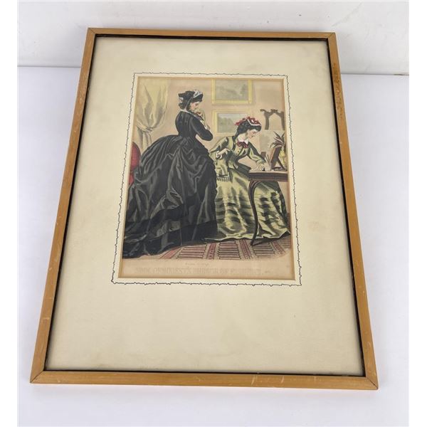 Antique French Fashion Print