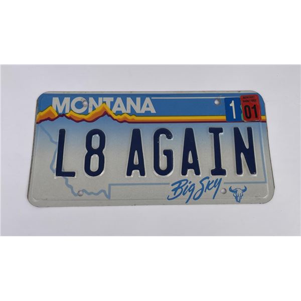 Montana Vanity License Plate Late Again