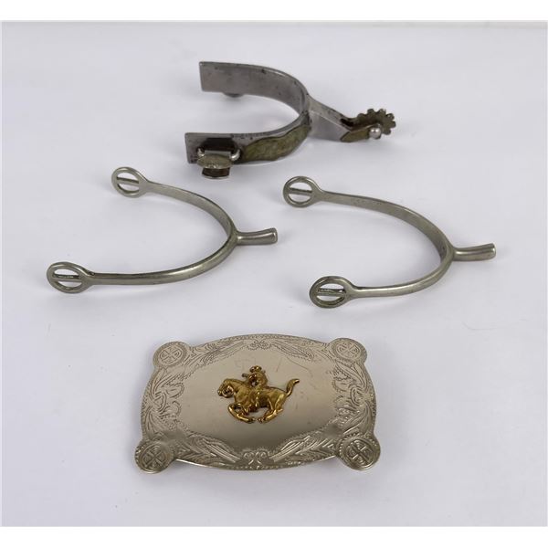 Group of Cowboy Spurs Belt Buckle