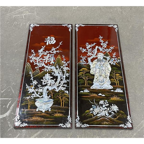 Vietnamese Mother of Pearl Wood Panels