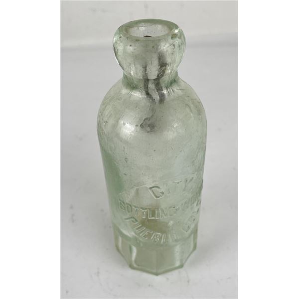 City Bottling Works Pueblo Colorado Hutch Bottle