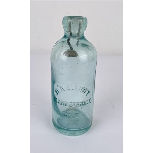 H.A. Elliott Idaho Springs Colorado Hutch Bottle