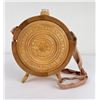 Image 1 : Vintage Bohemian Wood Covered Flask