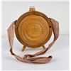 Image 3 : Vintage Bohemian Wood Covered Flask