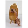 Image 4 : Vintage Bohemian Wood Covered Flask