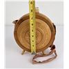 Image 7 : Vintage Bohemian Wood Covered Flask