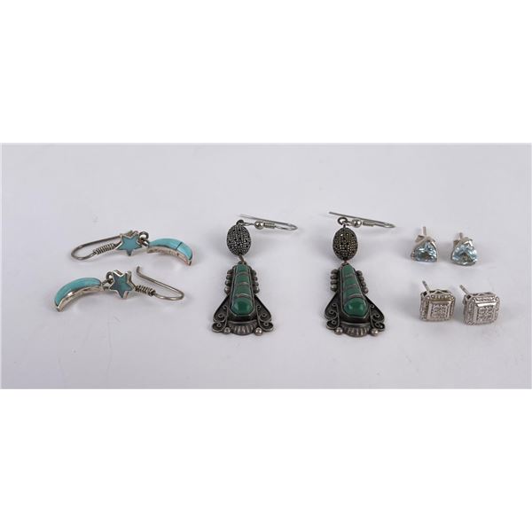 Group of Sterling Silver Earrings