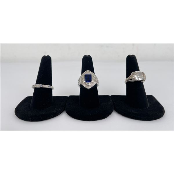 Group of Sterling Silver Rings