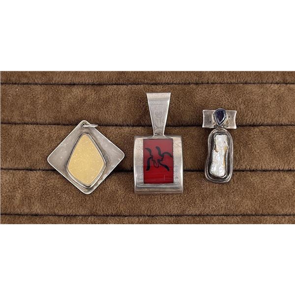 Collection of Sterling Silver Necklace Pendants