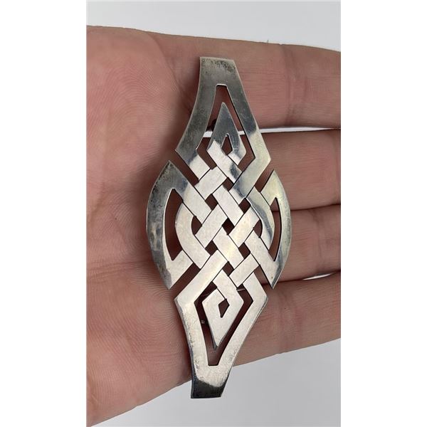 Sterling Silver Celtic Knot Brooch Pin